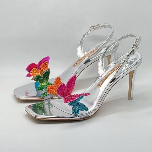 Sophia Webster Vanessa Embellished Butterfly Slingback Sandals size 38 - Picture 5 of 13